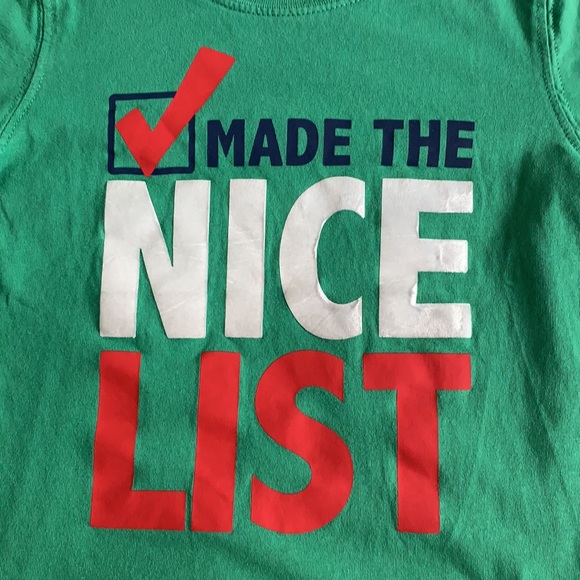 Carter’s 4T Holiday T-shirt Boys “Nice List” EUC Christmas Shirt - Picture 2 of 8